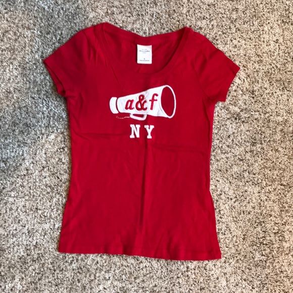 Abercrombie Kids Shirts Tops Abercrombie Kids Girls Small Red Cheer Tshirt Poshmark